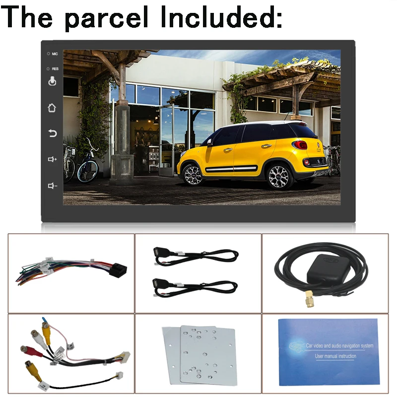 HD 7 дюймов 1024*600 2 Din Android 9 1 стереонаушники радио Bluetooth GPS Wifi Автомобильный DVD