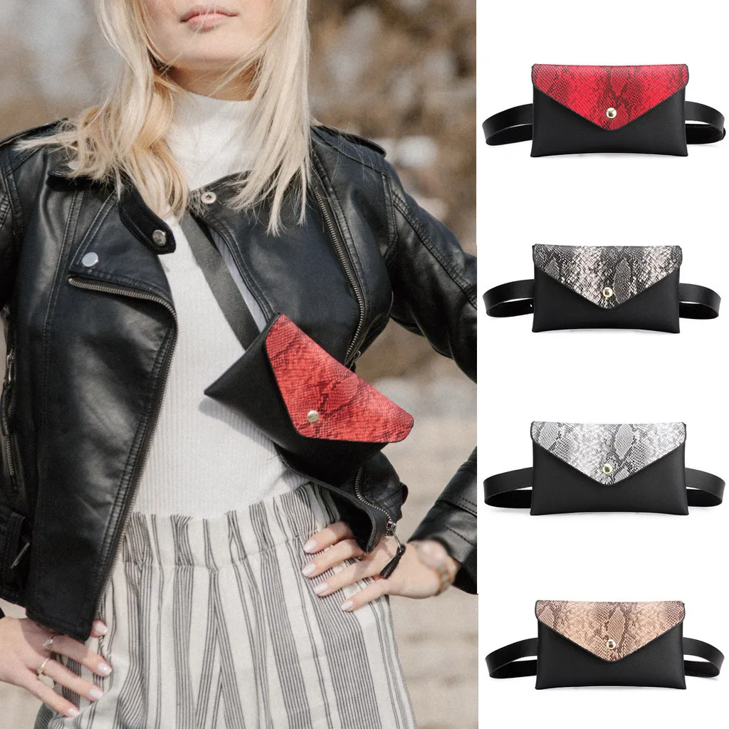

Women Bag Fashion Outdoor Serpentine Hasp Messenger Sports Chest Waist torebka damska sac a main femme de marque soldes