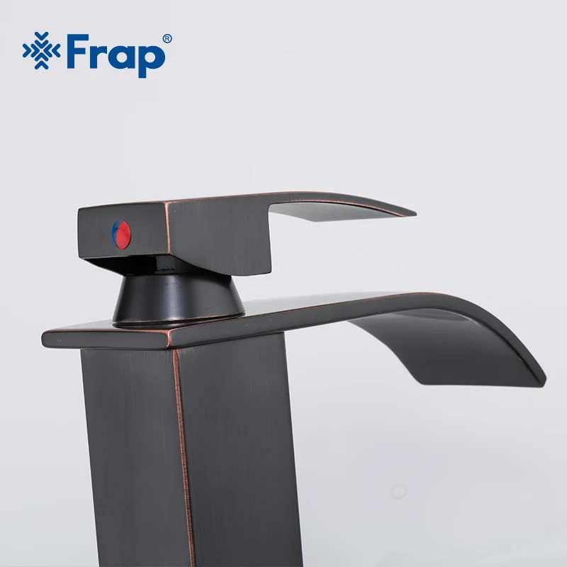 Frap горячая Распродажа античный черный высокий водопад смеситель для умывальника