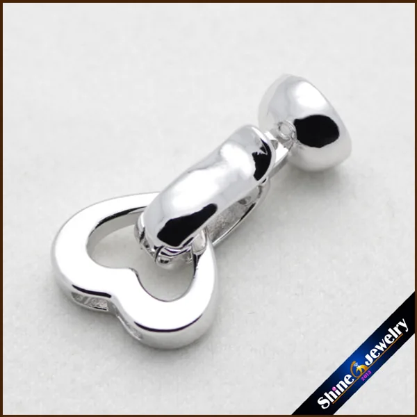 5 шт./лот посеребренные застежки карабины в форме сердца сделай сам для ювелирных