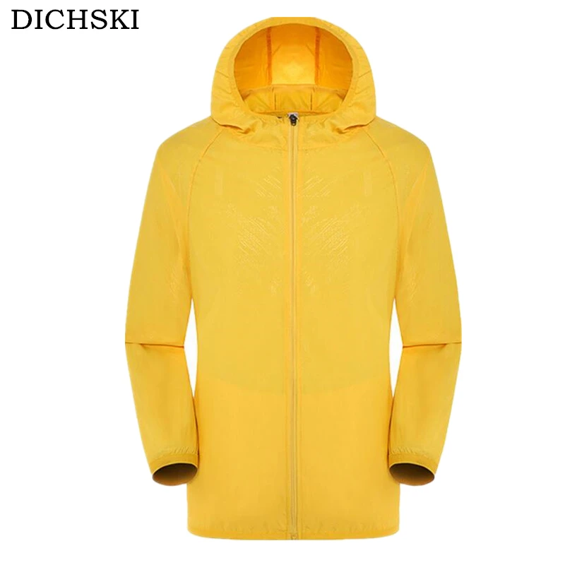 

DICHSKI Outdoor Couple Sunscreen Clothing Summer Ladies Long Sleeves Ultra-Thin Cycling Jackets Men's Anti-UV Hooded Jackets