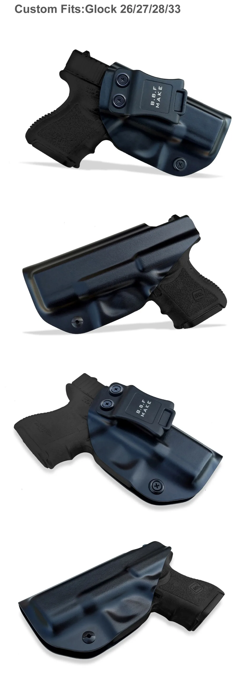 IWB/OWB Тактический KYDEX кобура для пистолета Glock 19 17 25 26 27 28 31 32 33 43 внутри скрытый чехол для пистолета аксессуары сумка