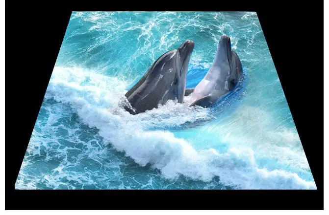 Пользовательские фото обои 3d напольные настенные ПВХ дельфины 3 d подводный мир