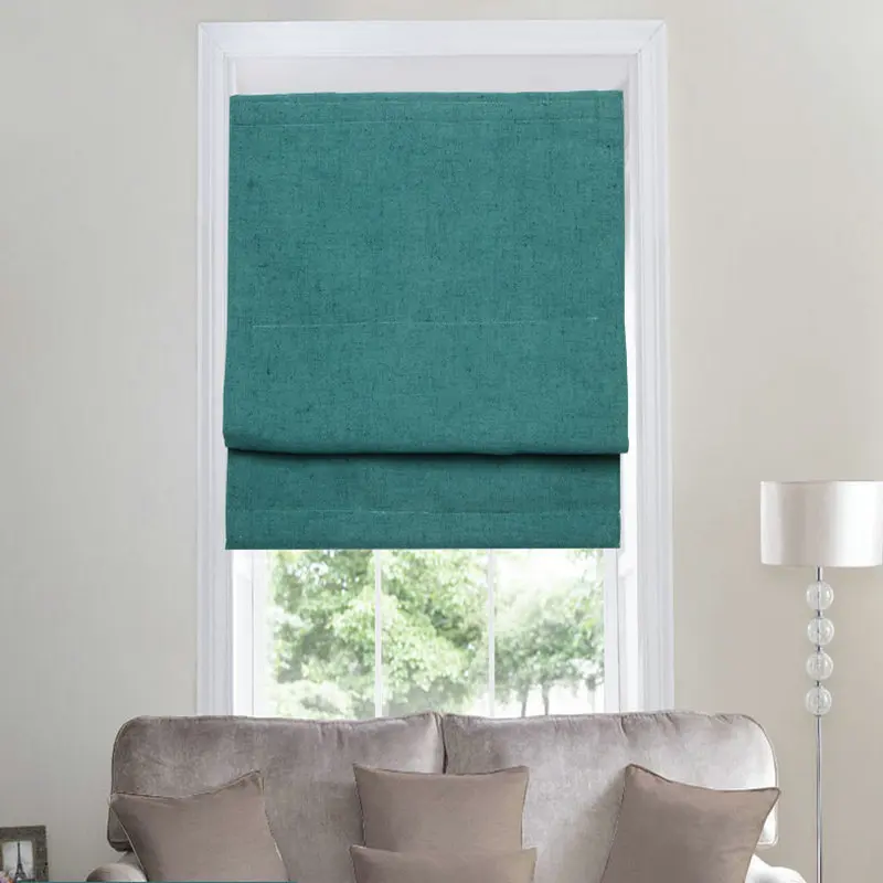 Бесплатная доставка льняные жалюзи плоские однотонные занавески с затемнением