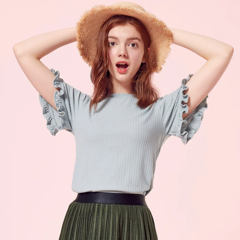 SEMIR/модные летние топы с короткими рукавами для девочек одежда женщин модная