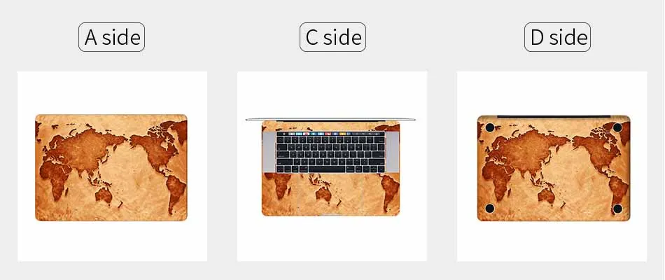 Карта мира Винтаж полное покрытие кожи для Apple Macbook Air Pro retina 11 12 13 15,6 дюймов Mac hp Mi Ноутбук наклейка