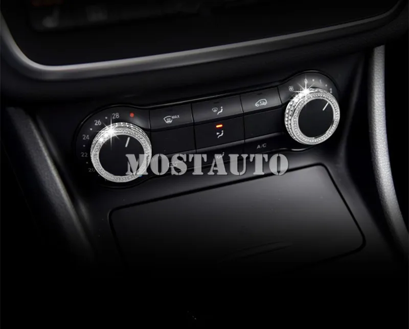 Стразы стиль консоль кондиционера крышка ручки для Benz A-Class W176 B-Class W246 2012-2018 2 шт.