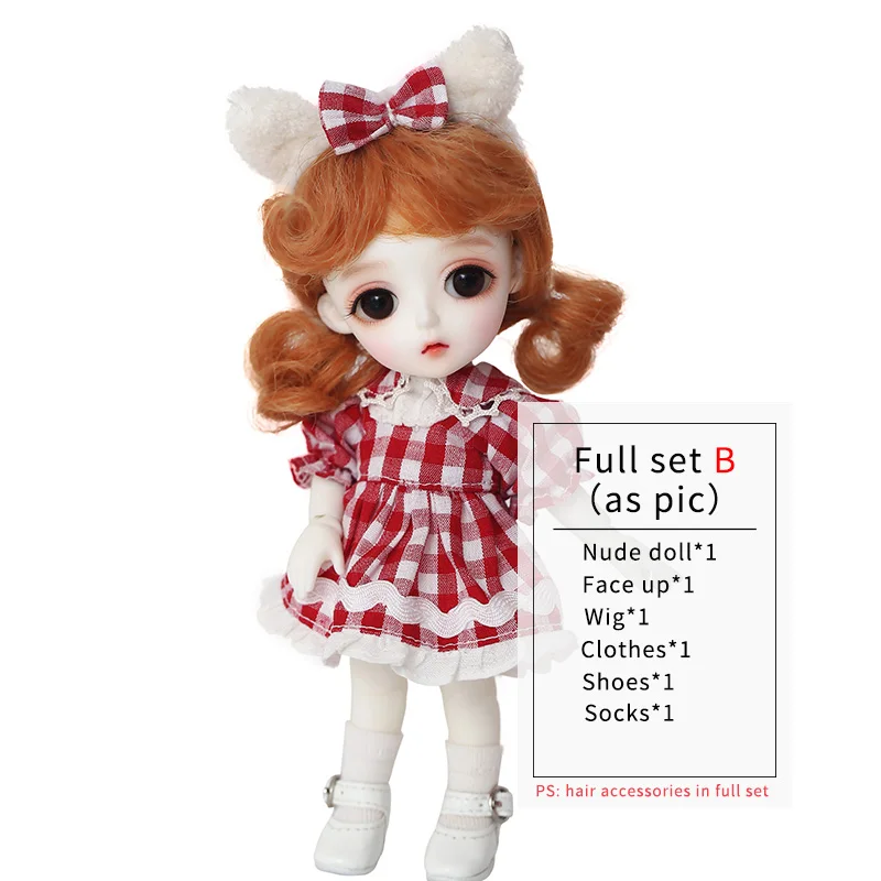 Fullset in NS Linachouchou Baby Miu 1/8 BJD SD фигурки из смолы модель детские куклы глаза высокое качество подарки на Рождество или день рождения есть полный набор - Цвет: Fullset in NS