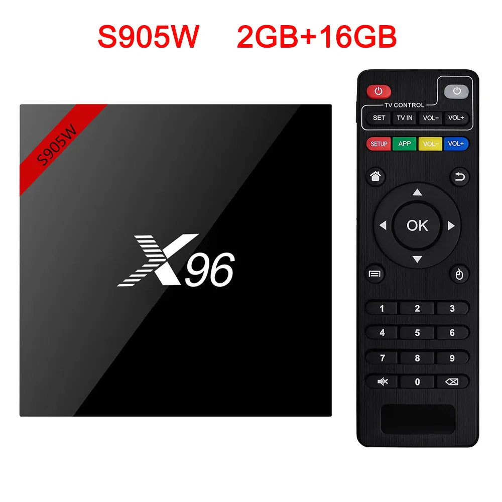 XGODY X96 Android 7,1 Smart tv Box S905W четырехъядерный 2 ГБ+ 16 ГБ 4K HD tv стример медиаплеер Netflix Youtube телеприставка - Цвет: 2GB 16GB