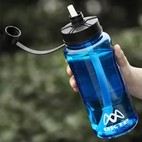 large capacity plastic space water bottle for outdoor sports travel hiking climbing bicycle bottle with straw drinkware bpa free