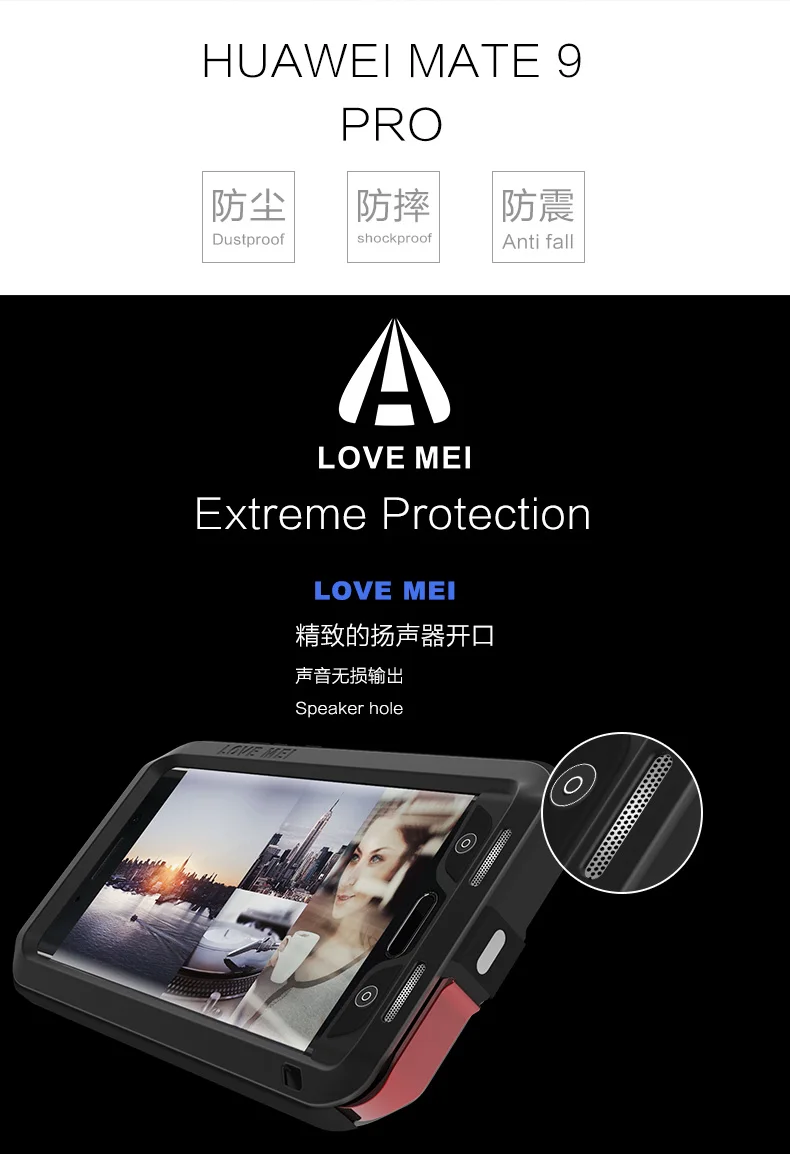 Любовь Мэй мощный чехол для Huawei Коврики 9 Pro чехол для телефона Коврики 9 Pro Anti-Knocked Алюминий гориллы закаленное Стекло чехол для телефона