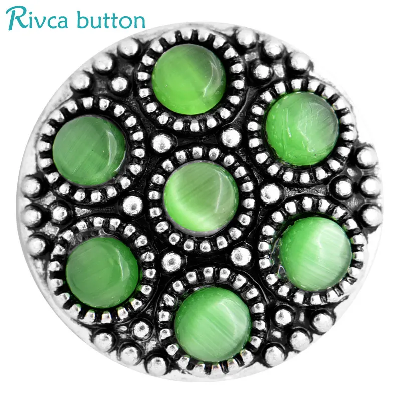 Женские браслеты с кнопками Rivca 4 цвета старинное серебряное покрытие 18 мм кнопка
