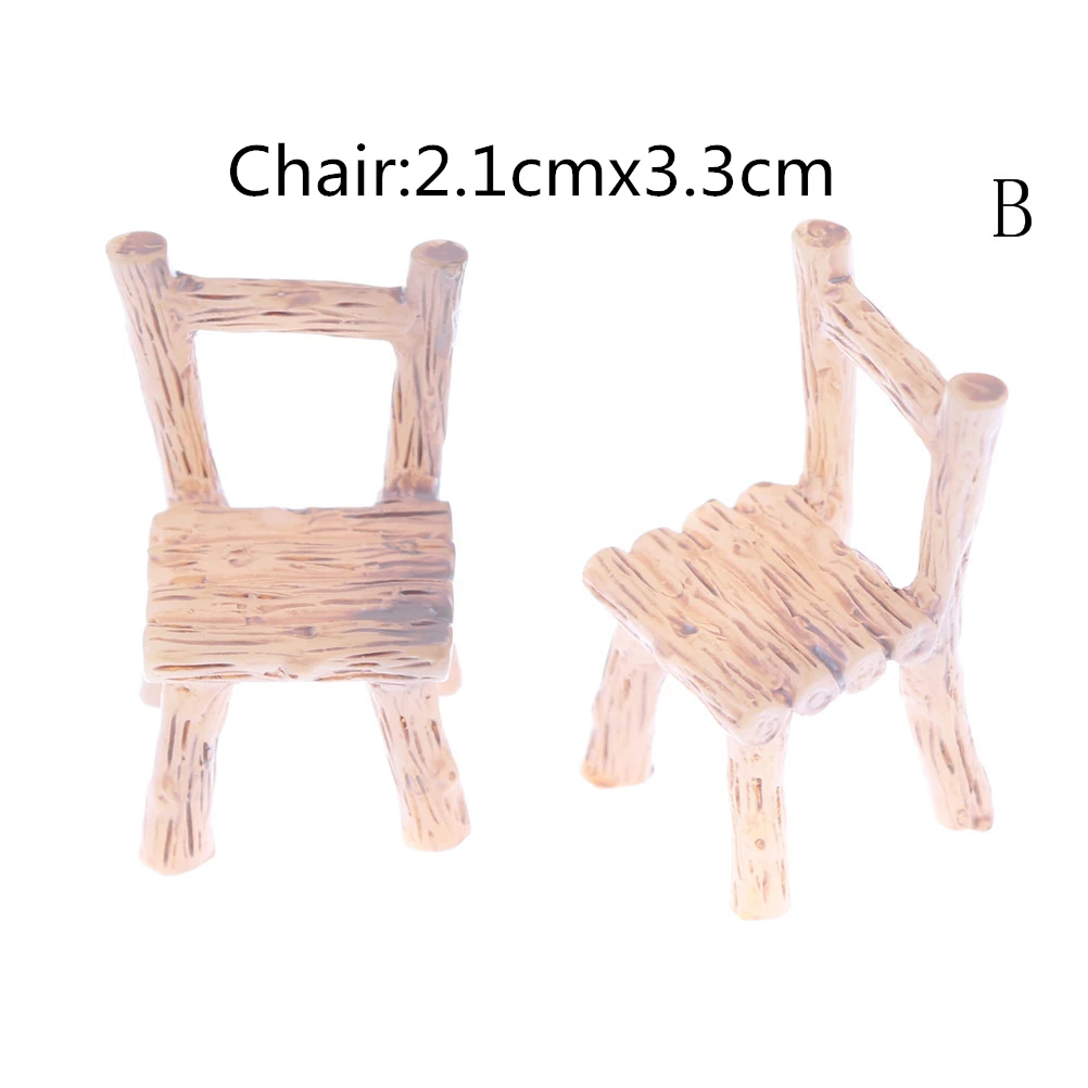 2pcs 1/12 Масштаб Кукольный домик Миниатюрный обеденный стул стол мебель набор для кукольного дома кухня мебель для еды игрушки Наборы - Цвет: 2pcs
