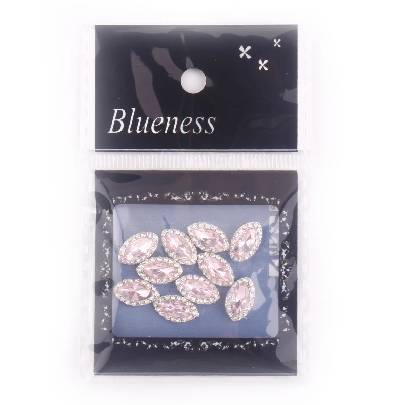 Blueness 10 шт./лот 3D украшения для ногтей блестящие стразы маникюра розовый