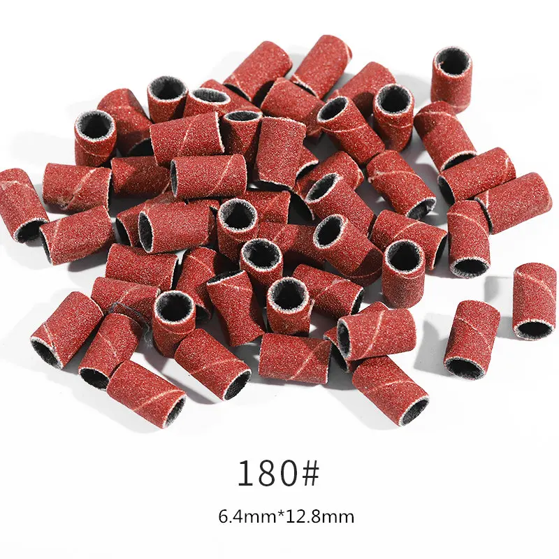 180-100pcs 100 шт. профессиональная наждачная бумага Круг для вращающихся ногтей сверла Полировка Чистый шлифовальный педикюр маникюр шлифовальные принадлежности - Цвет: 180-100pcs