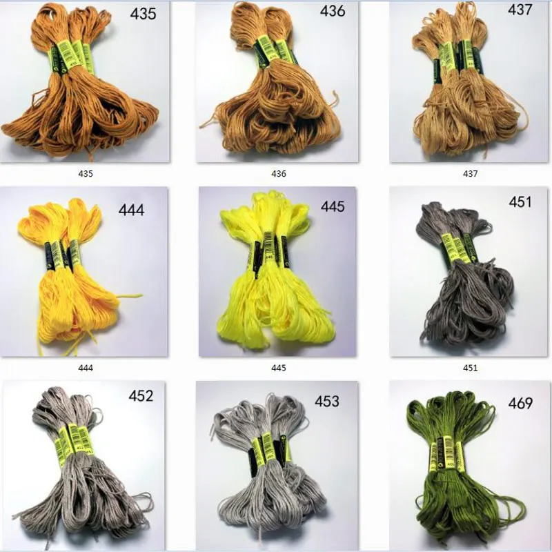10 шт. нитки для вышивки крестом/Перекрестные вышивания крестиком/Цветные на