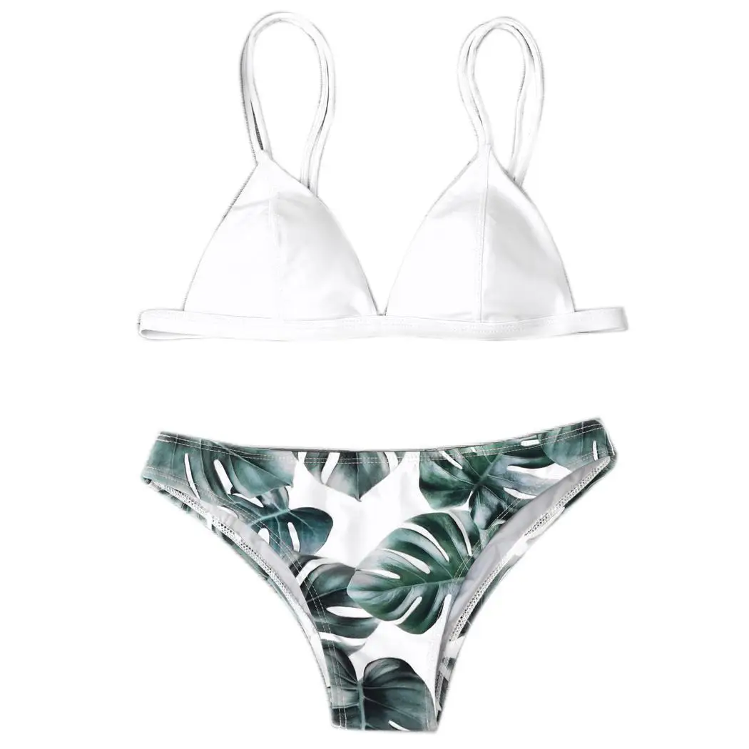 Женское модное пляжное бикини с цветочным принтом пляжный для отдыха плавания