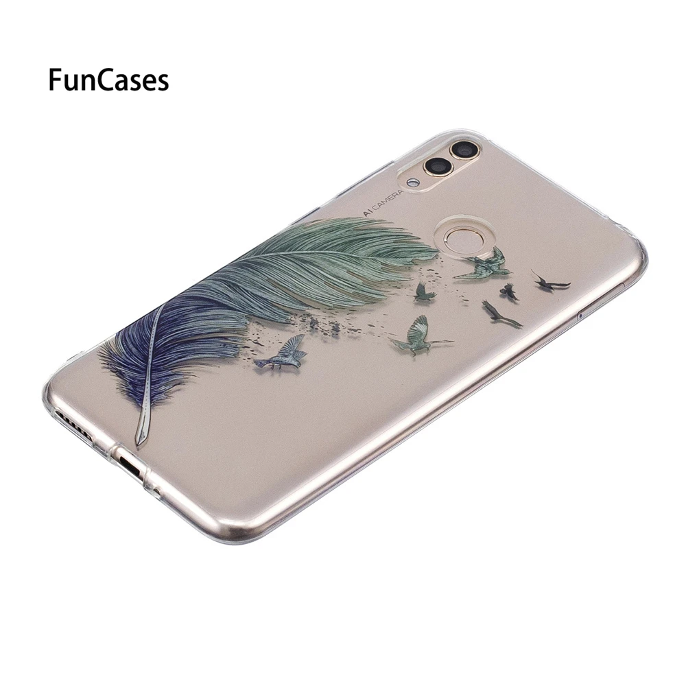 Coque чехол для телефона huawei Honor 8X случаях Мягкий силиконовый прозрачный ТПУ случаи