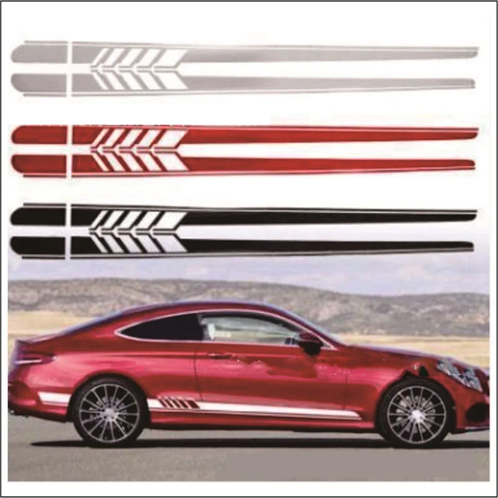 

2 pcs/lot New Style Car Stickers Car Door Sticker Side Decals Vinyl Film For bmw e46 e90 e39 f30 f34 f10 e70 e71 Car-Styling