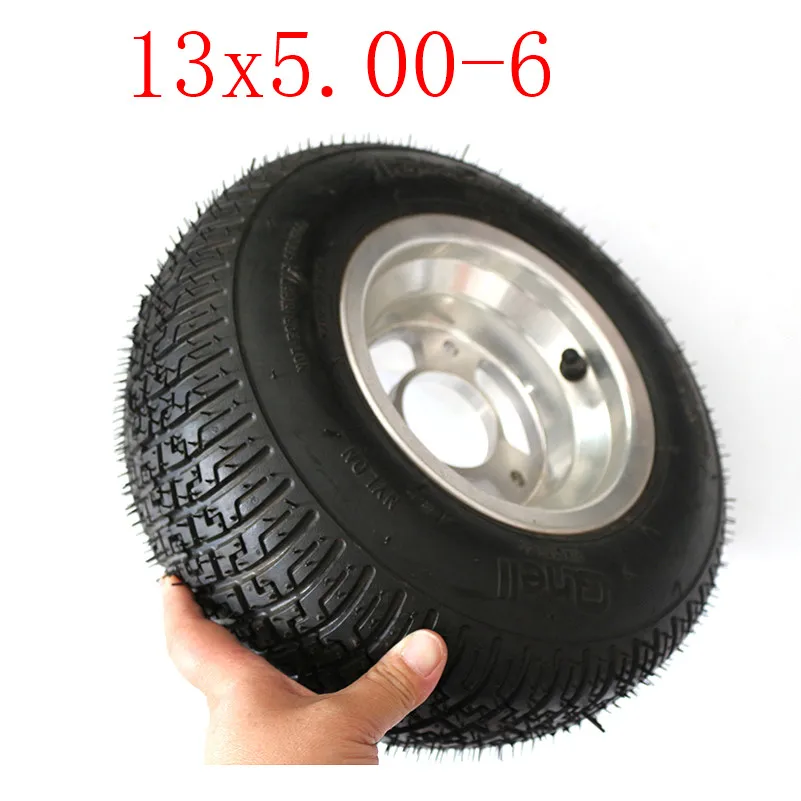 Хорошее качество 13x5. 00-6 дюймов бескамерные шины для ATV QUAD Bike Gokart скутер мини Багги косилка 13*5,00-6