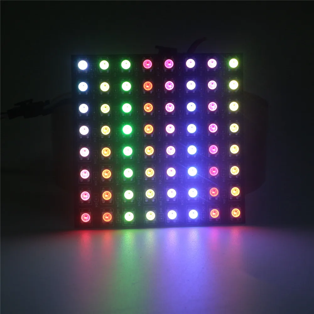 Светодиодная лента Ws2812b RGB 5 В экран панели 8*8 16*16 8*32 пикселей WS2812 WS2812B адресуемый 5050