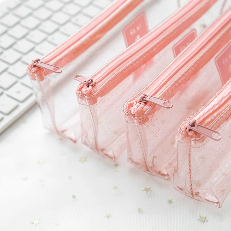 Прозрачный ПВХ водонепроницаемый чехол для карандашей простая Студенческая