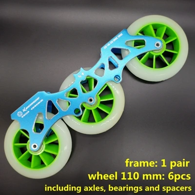 frame n wheels Рамка для роликов 243 мм летучая мышь рама 4x80 мм 3x110 мм 2 в 1 включая колеса - Цвет: frame n wheels