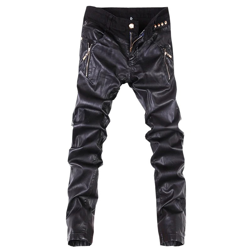 Мужские облегающие кожаные брюки размеры 28 36|trousers kids|trouser racktrouser clips |