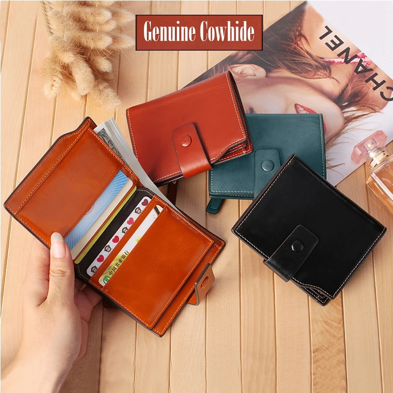 Новинка 2019 100% короткий кошелек из натуральной коровьей кожи для женщин