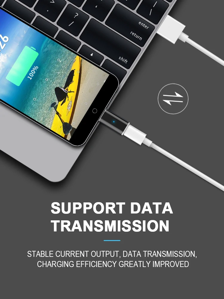 SUNPHG Магнитный адаптер для зарядки телефона передачи данных Samsung S7 A7 usb мини разъем
