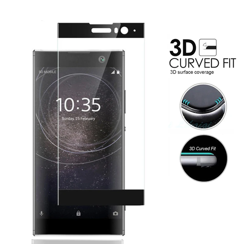 Защитное стекло закаленное 3D для Sony Xperia XA2 9H|Защитные стёкла и плёнки телефонов| |
