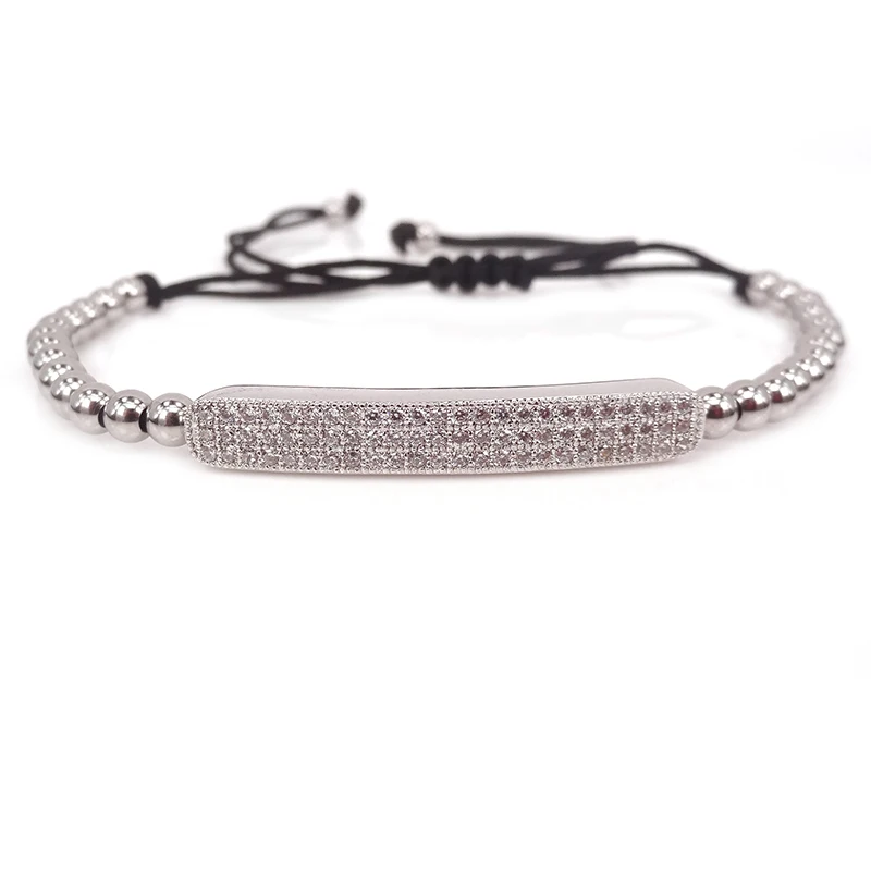 Новый модный пистолет черная длинная трубка и 4 мм черные круглые бусины браслет