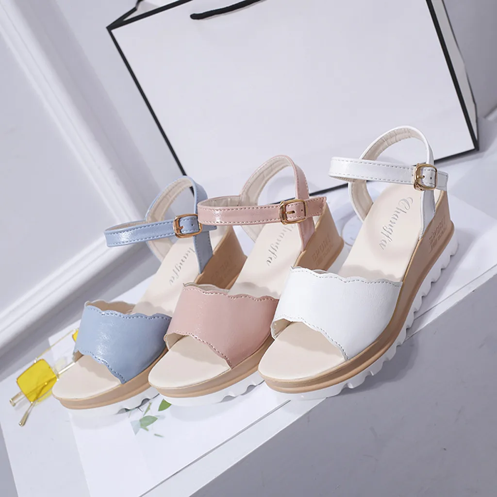 

SAGACE Sandals women 2019 Summer shoes Woman wedges platform sandals Fashion fish mouth Rome sandal women shoes mujer sandalias