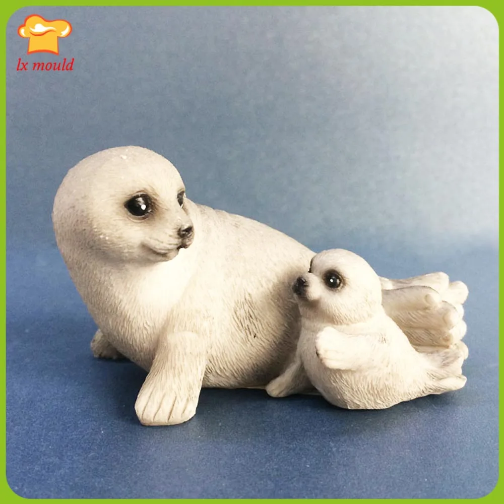 

LXYY New Seal Soap Candle Silicone Molds mother and child silicone moulds