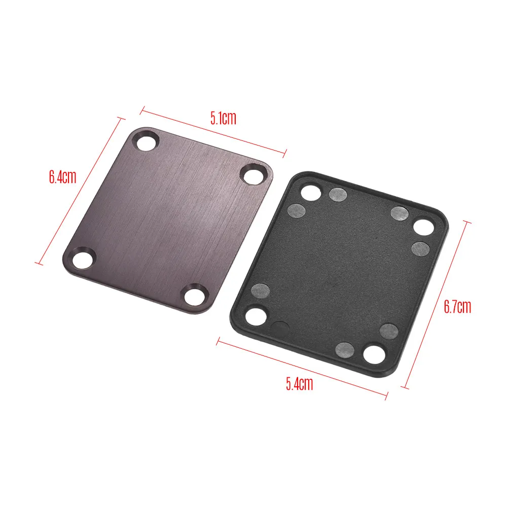 2 шт. накладки на шею для гитары винты из алюминиевого сплава Пластиковая Задняя