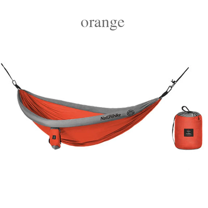 Orange NatureHike портативный гамак Высокая Прочность Открытый путешествия Кемпинг кровать Сверхлегкий надувной гамак палатка - Цвет: Orange