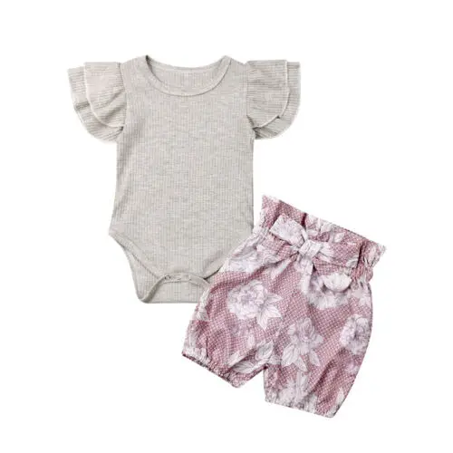 2 предмета в комплекте Одежда для новорожденных маленьких детей девочек одежда