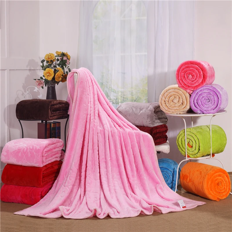 Одеяло розового цвета с рисунком супер мягкое жаккардовое покрывало моллюсками