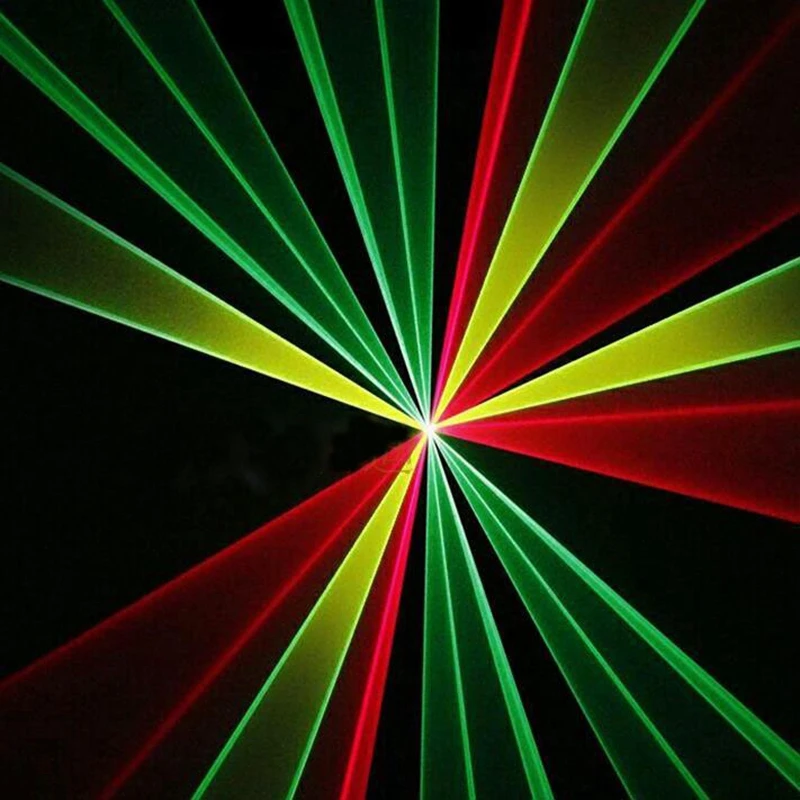 DMX512 RGY красный зеленый желтый лазерный сканер для сценического освещения с