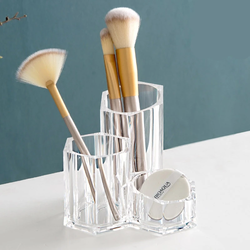 Прозрачный акриловый держатель для косметических кистей лак ногтей стойка