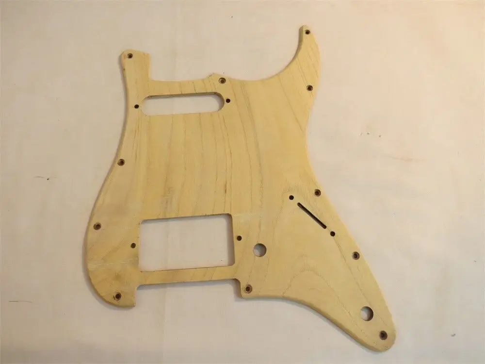 

1PCS Hand made white Ailanthus wood Strat Pickguard High Quality SH #4358