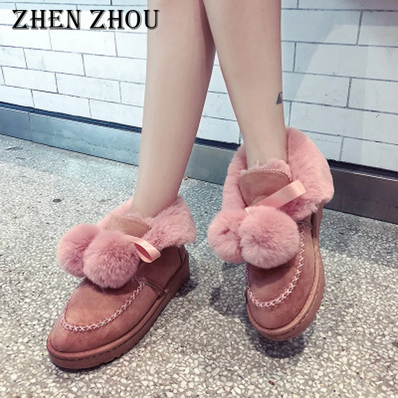 Zhenzhou/ г. новые зимние сапоги обувь на меху хлопковая обувь на плоской подошве с низким вырезом бархатная обувь