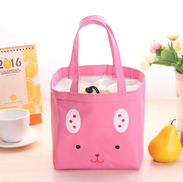 Pink Cat Bag only Картонный Ланч-бокс для детей, японский 304 из нержавеющей стали, Bento box, герметичный детский Ланч-бокс, контейнер для еды, 1400 мл - Цвет: Pink Cat Bag only