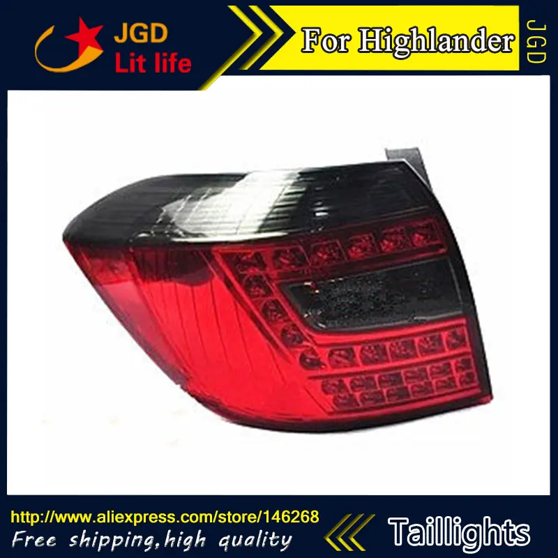 Автомобильный Стайлинг задние фары для Toyota Highlander 2009 2010 2011 светодиодная задняя