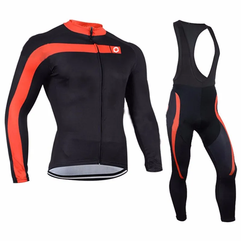 Hirbgod XS-5XL Мужской зимний тепловой Велосипеды Джерси костюмы мужские Длинные рукава флисовая одежда Велосипеды комплекты Майки+ нагрудники комплекты, nm234