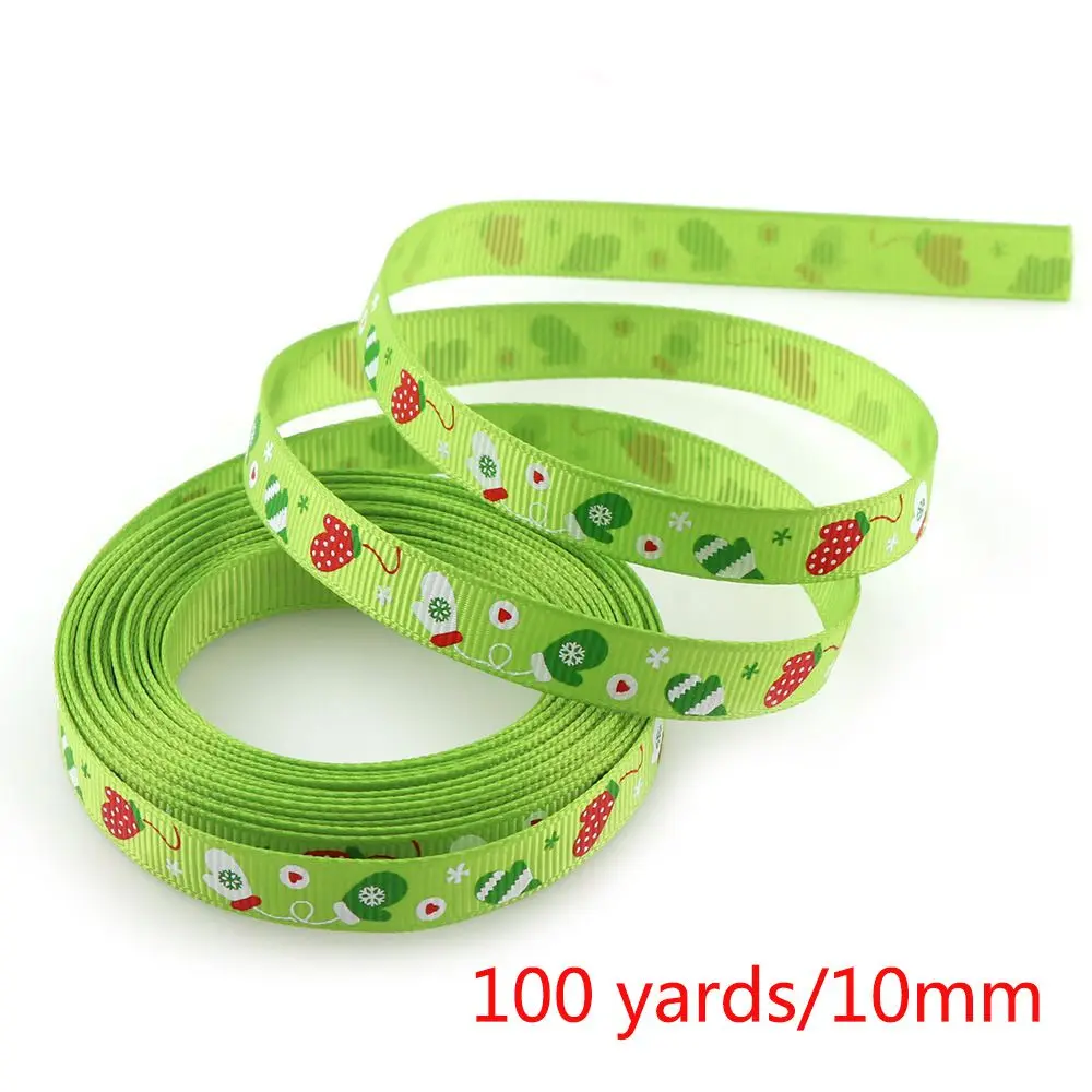 Большое количество широкий Ribbon100 ярдов печатные корсажная лента бант для волос/подарок лук/Рождество/свадьба DIY шитье/одежда кружева - Цвет: as the picture
