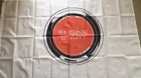 

Двигатель Honda начать Флаг кнопки белый (прибл 5ft x 3ft)