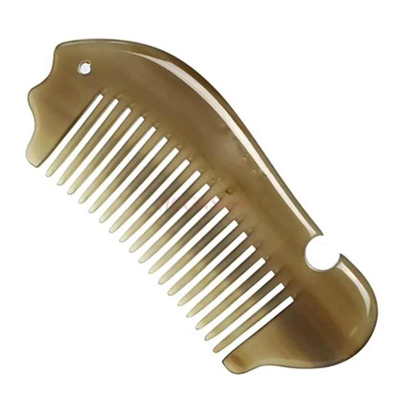 White Buffalo Horn Comb Genuine Natural Pure Anti Static Hair Loss Large Long Curly Hairbrush Combs With Hairdressing For Girl