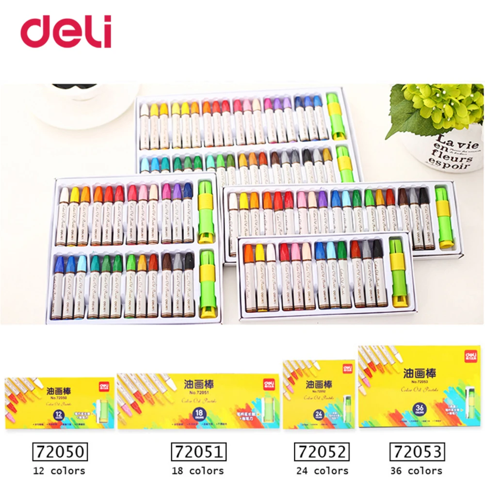 non-toxic 12/18/24/36 colors pastel chalk wax crayons drawing painting school art supplies with sharpener WJ-B G64 |