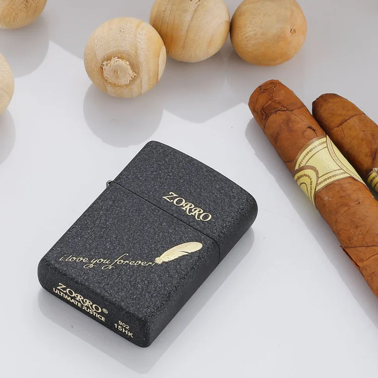 Керосиновая сигаретная зажигалка, масло, бензин, многоразовая зажигалка, масло, фитиль, флип-топ, ZORRO, высокое качество, несколько моделей